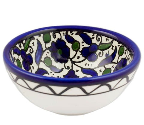 Small Armenian Ceramic Decorative Dipping Bowl - Floral Design 3"/8cm