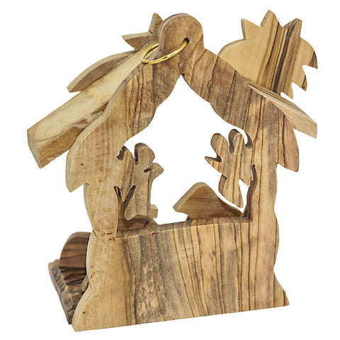 Handmade Carved Olive Wood Christmas Nativity Scene from Holy Land 3.8"/9.5cm