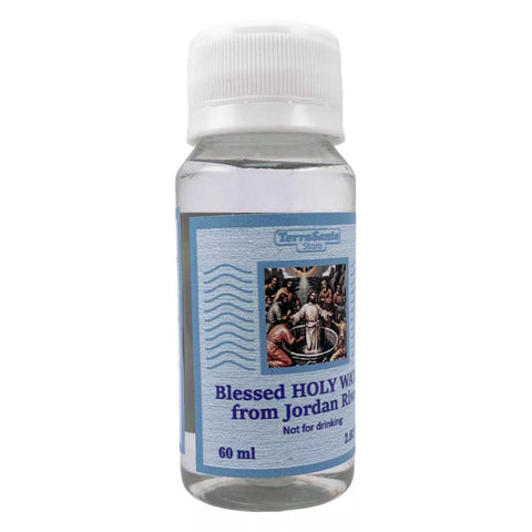 Sacred Jordan River water for prayer and altar