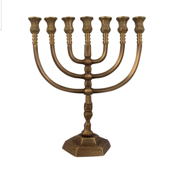 seven branch menorah holy land decor

