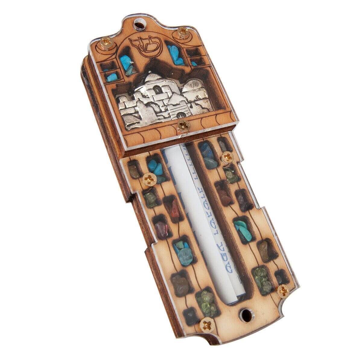Guardian mezuzah case with sacred Shaddai scroll inside