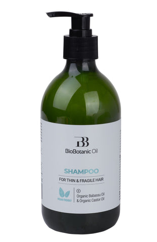 Shampoo for thin and fragile hair, strengthening volumizing formula for thinning hair that gently cleanses, helps reduce breakage, and adds body and shine