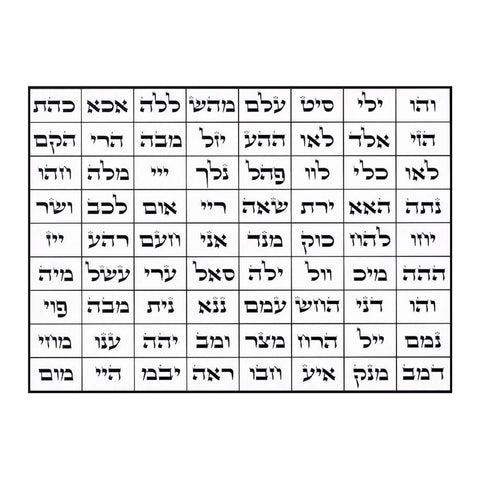Hebrew text detail on 72 names of God hebrew bracelet sterling silver 925
