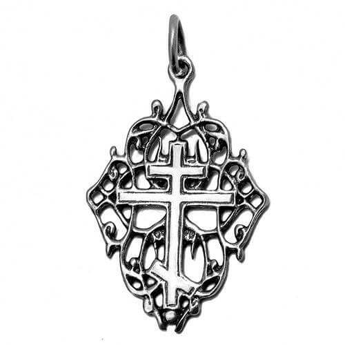 Silver cross pendant blessed in Holy Sepulchre Jerusalem

