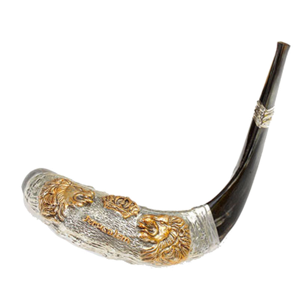 Order silver plated ram shofar with bright ceremonial tone
