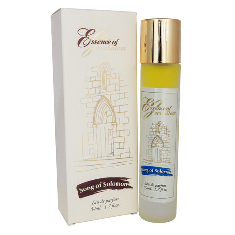 The elegant glass bottle of the Song of Solomon eau de parfum by Ein Gedi
