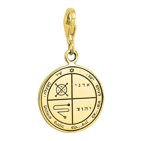 Angled medallion with pentacle engraving, sterling silver 925
