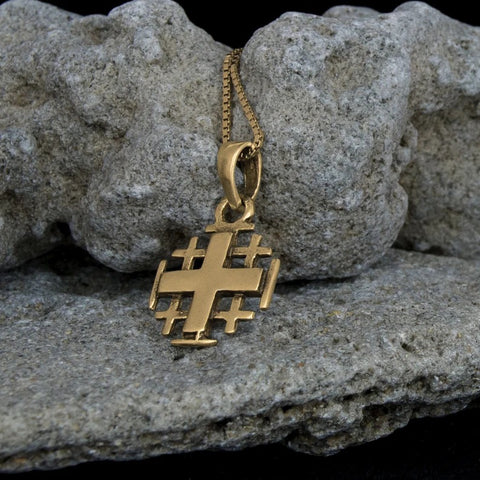 buy sterling silver Jerusalem cross necklace online
