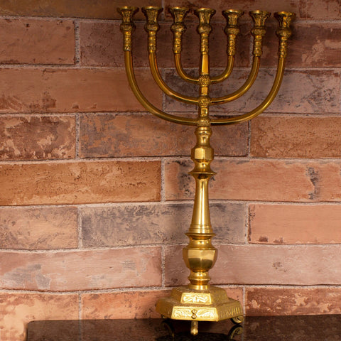 vintage judaica menorah cultural spiritual symbol
