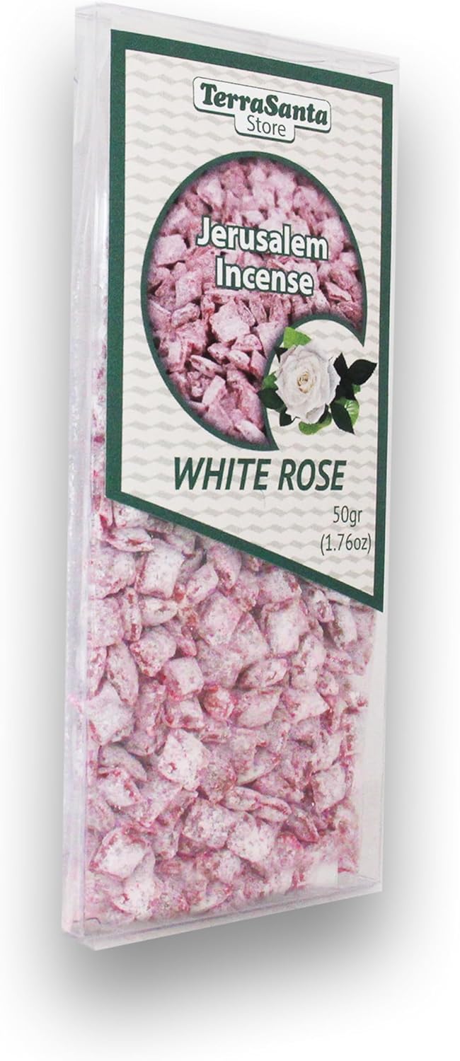 White rose scented Greek Orthodox incense from Jerusalem