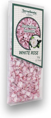 White rose scented Greek Orthodox incense from Jerusalem