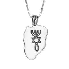 Кулон с Мессианским Символом Иешуа из Серебра 925 Пробы