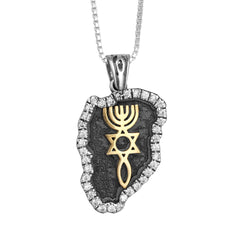 Кулон с Мессианским символом, Печать Иешуа. Амулет из серебра 925 пробы