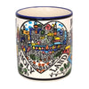 Image of Сувенирная кружка "Святая Земля" Армянская керамика ручной работы из Иерусалима, ∅ 7см