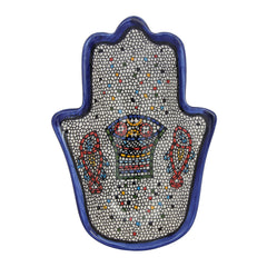 Сувенирное Блюдце Хамса с Росписью "Табха" Армянская Керамика из Израиля 12 см