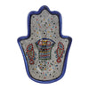 Image of Сувенирное Блюдце Хамса с Росписью "Табха" Армянская Керамика из Израиля 12 см