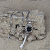 Image of Амулет от Сглаза Ключ Души со вставкой из Черного Турмалина, Серебро 925 пробы/позолота 18К
