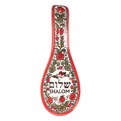 Ложка - Подставка Шалом из Армянской Керамики Купить из Иерусалима