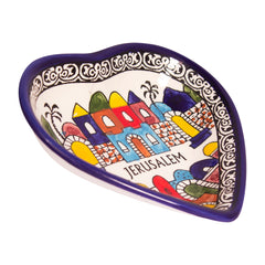 Декоративная Вазочка в Форме Сердца Иерусалим Армянская Керамика из Израиля 13cm/5.5