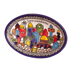 Декоративная Овальная Вазочка Иерусалим Армянская Керамика 16.5x11.5 см