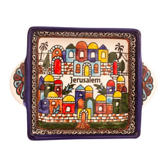 Квадратный Поднос из Израиля Купить Декор для Кухни Армянская Керамика