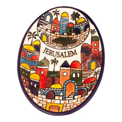 Декоративная Овальная Вазочка Иерусалим Армянская Керамика 18 х 12 см