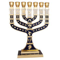 Декоративная менора из Израиля 7 свечей позолоченный Купить для Дома