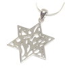 Image of Handmade Shema Israel Pendant 925 Sterling Silver Star of David w/ Chain Unisex