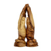 Image of Декоративная Фигурка из Натурального Оливкового Дерева Молящиеся Руки из Израиля 15 см