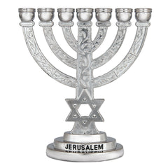 Еврейская Менора: серебро/золото/медь. Семисвечник из Израиля, 10 см