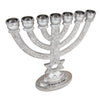 Image of Еврейская Менора: серебро/золото/медь. Семисвечник из Израиля, 10 см