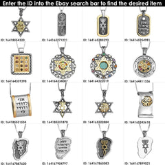 Кулон Звезда Давида и Десять Заповеди Моисея Библия из Серебра 925 пробы и Золота 9К